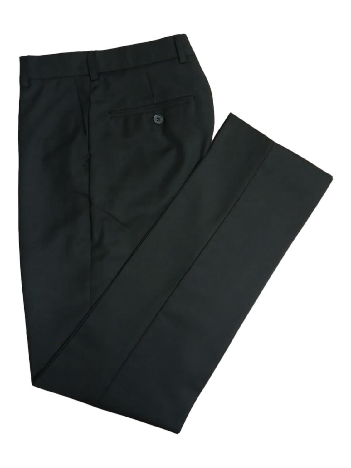 Carlo Galucci | Avery Trousers | Flat Front Half Lined 655 | Black, Size: 28