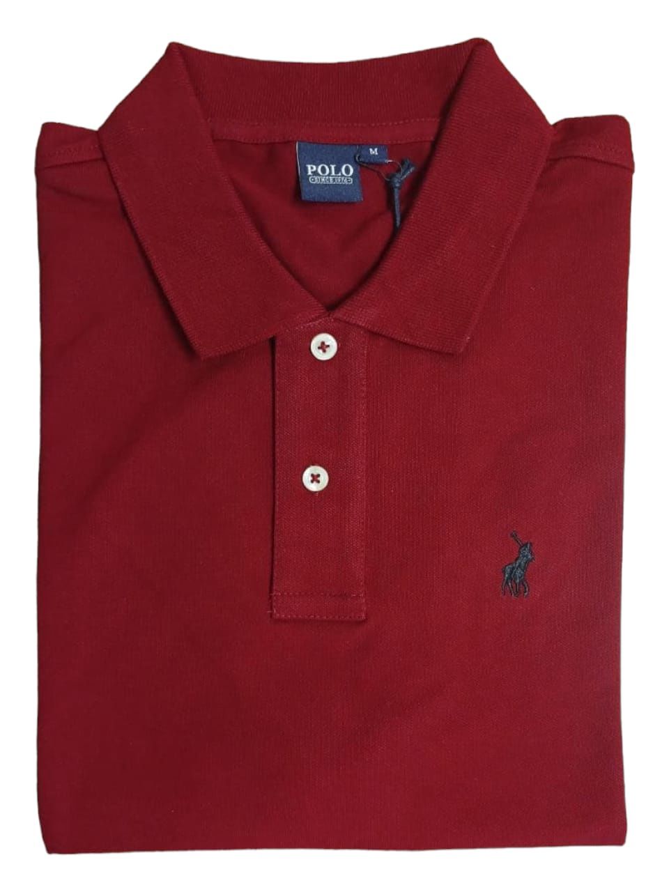Polo | Carter Short Sleeve Pique Golfer | Crimson, Size: S