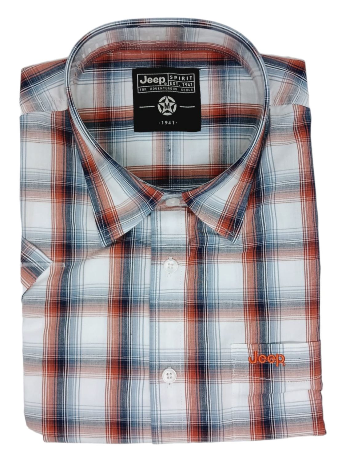 Jeep | Casual Short Sleeve Shirt | Rooibos, Size: M