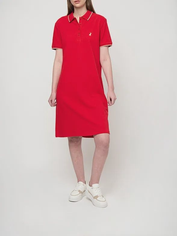 Polo | WMN Leah Golfer Dress | Red, Size: XS
