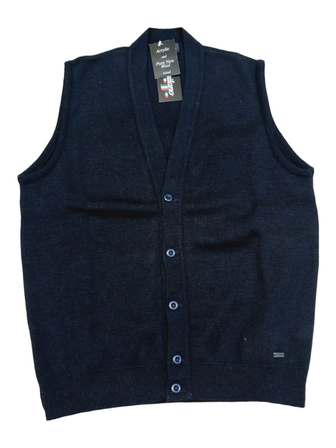 Dino Milano | Knitted Waistcoat | Navy, Size: S