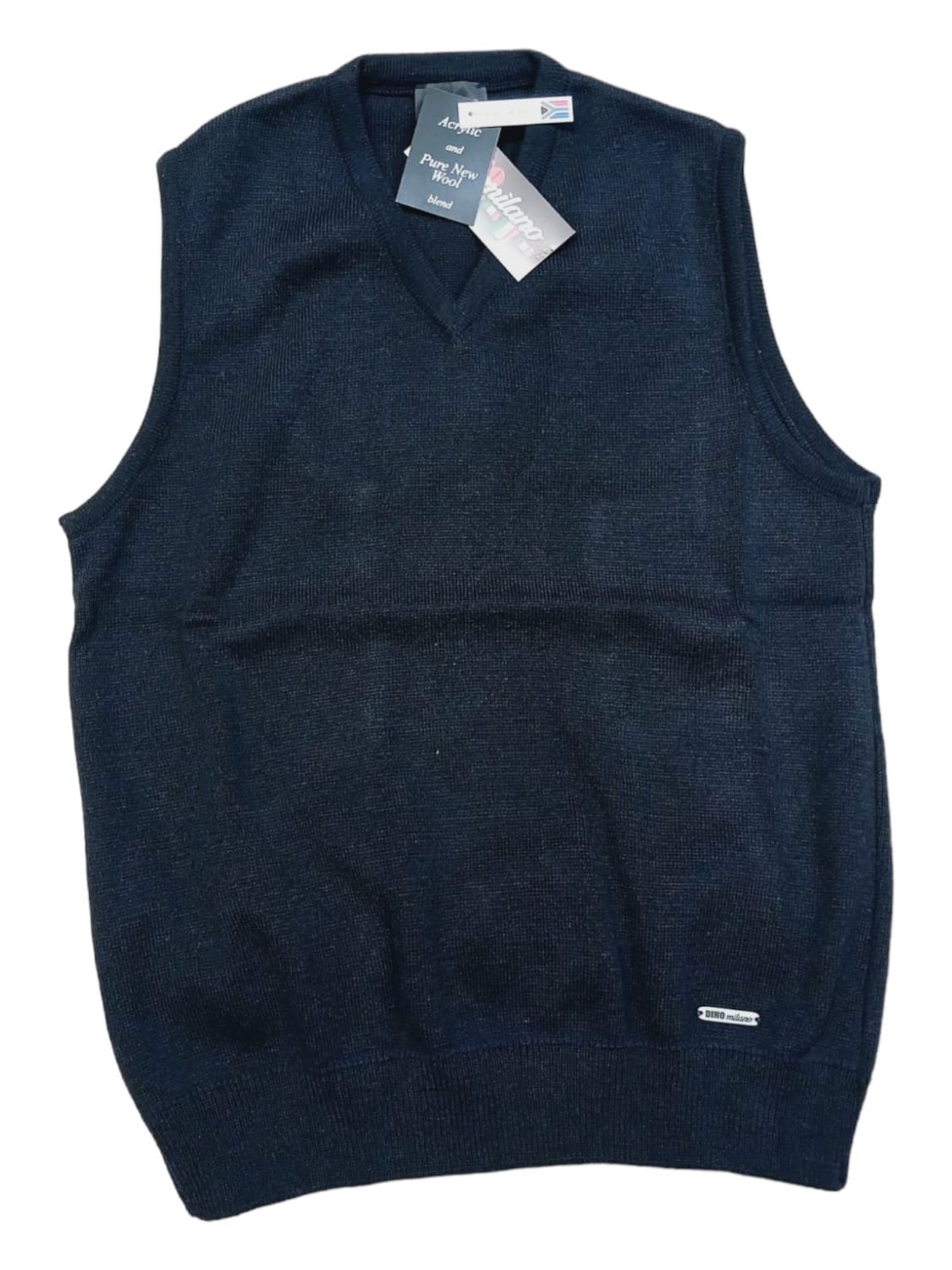 Dino Milano | Knitted Sleeveless Pullover | Navy, Size: S