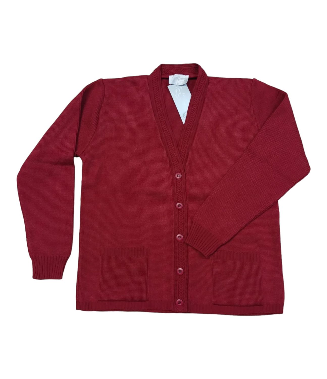 Romy Collection | Button Cardigan | Dark Red, Size: S