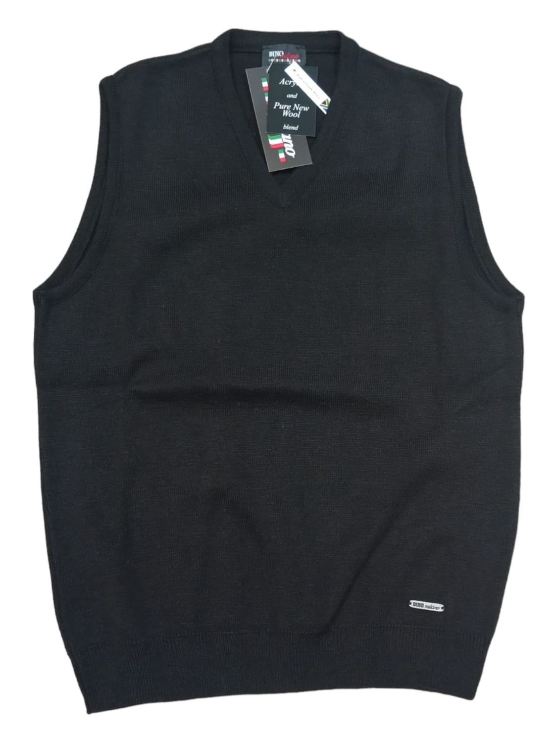 Dino Milano | Knitted Sleeveless Pullover | Black, Size: S