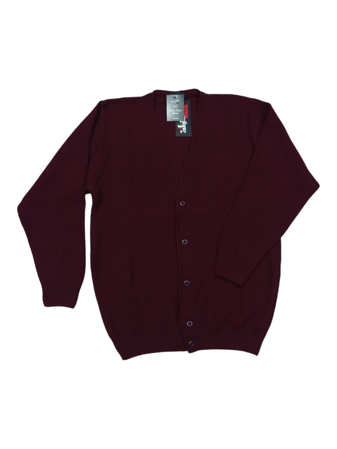 Dino Milano | Knitted Cardigan | Wine, Size: S