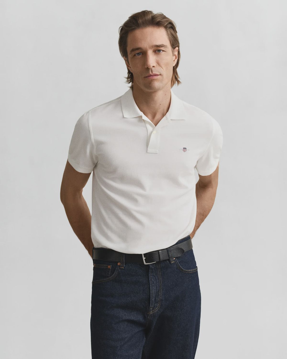 Gant | Regular Shield Pique Golfer | White, Size: S