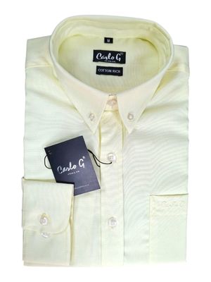 Carlo Galucci | Long Sleeve Formal Lounge Shirt | Lemon