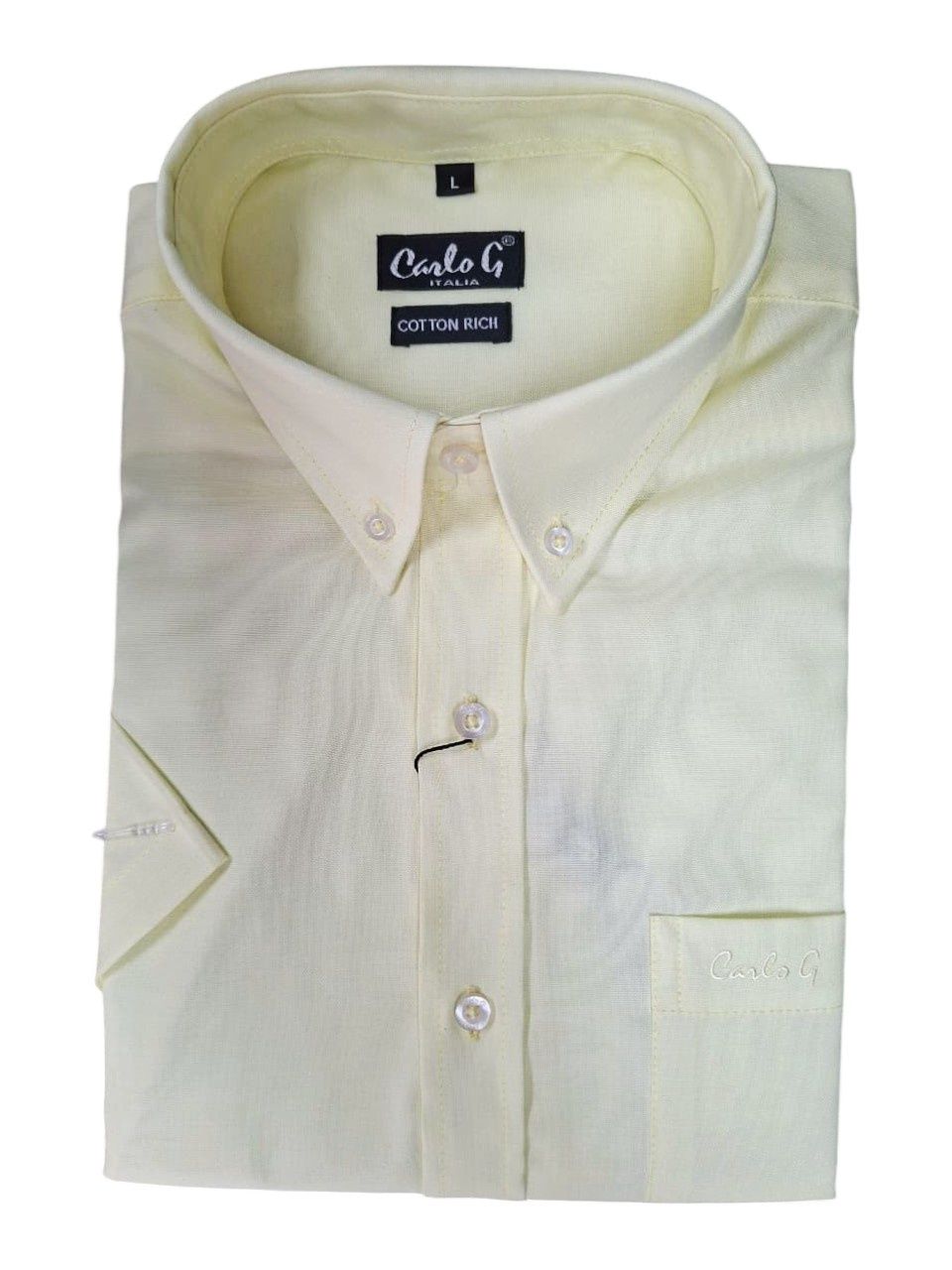 Carlo Galucci | Short Sleeve Formal Lounge Shirt | Lemon