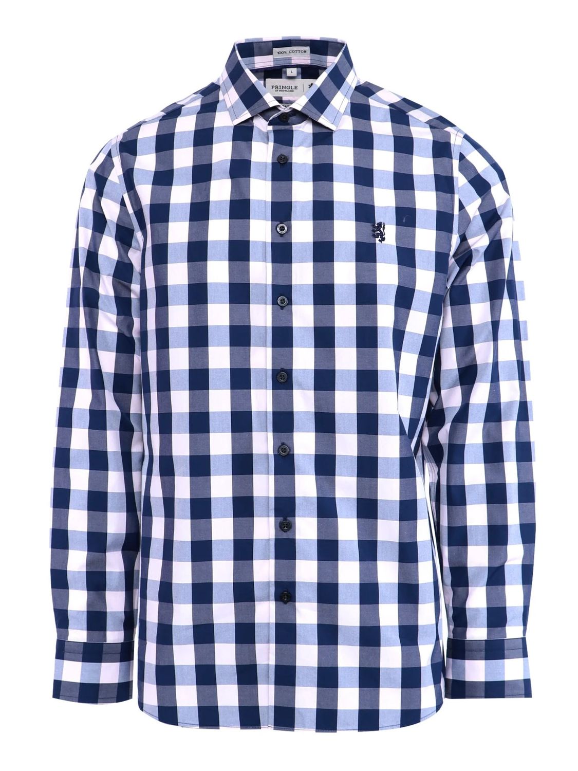 Pringle | Tailored Long Sleeve Shirt | Devon | Navy, Size: S