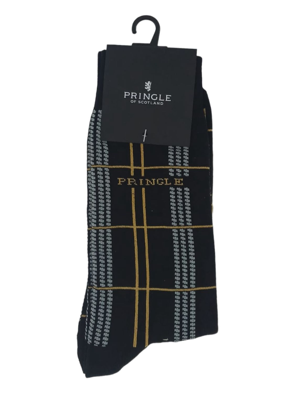 Pringle | Brandon Check Socks | Black, Size: S-M