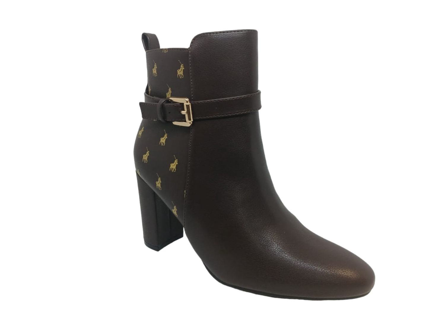 Polo | Monogram Buckle Boot | Brown, Size: 3