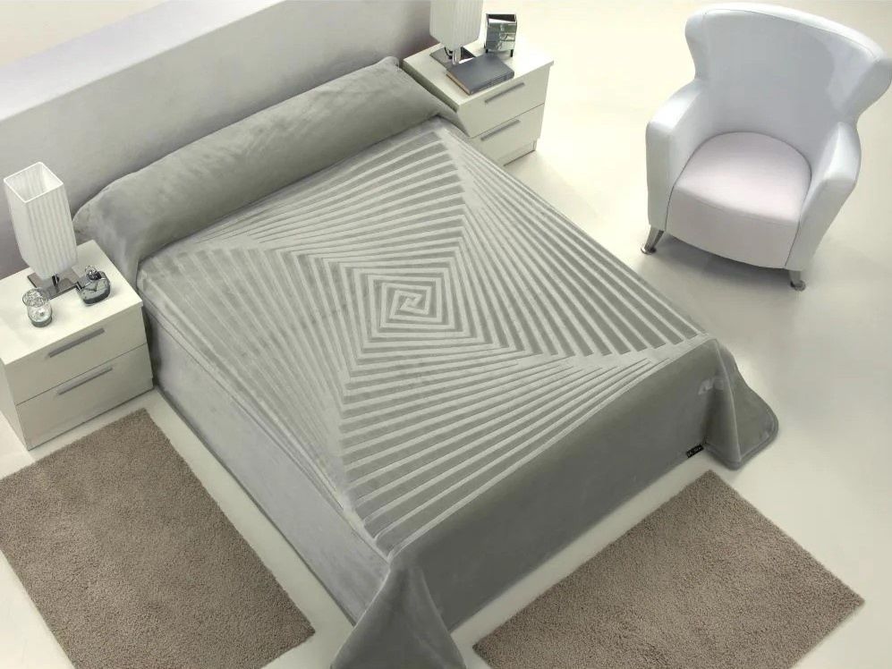 Egyptian Cotton Co | Mora Casa Morderna Blanket | Grey, Size: Queen - 220x240