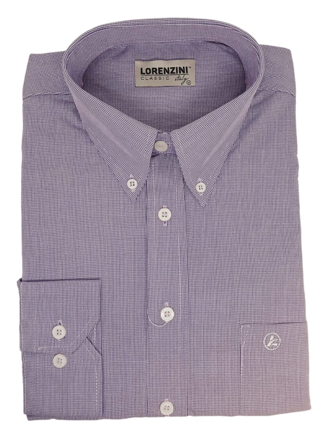 Lorenzini | Classic Long Sleeve Shirt | LO50/712 | Purple, Size: S