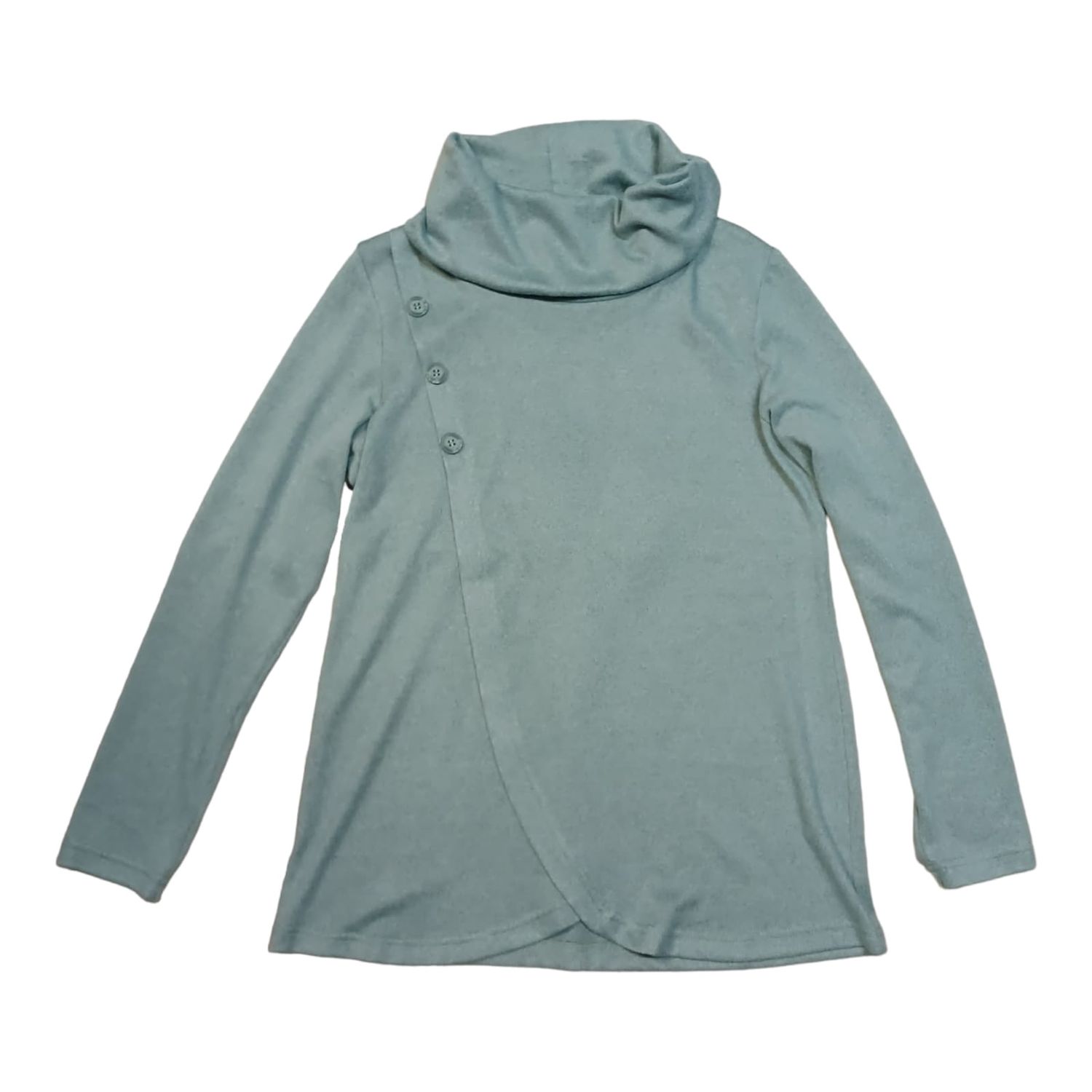 Mia Designs | X Over Cowl Tunic | Pistachio, Size: 34