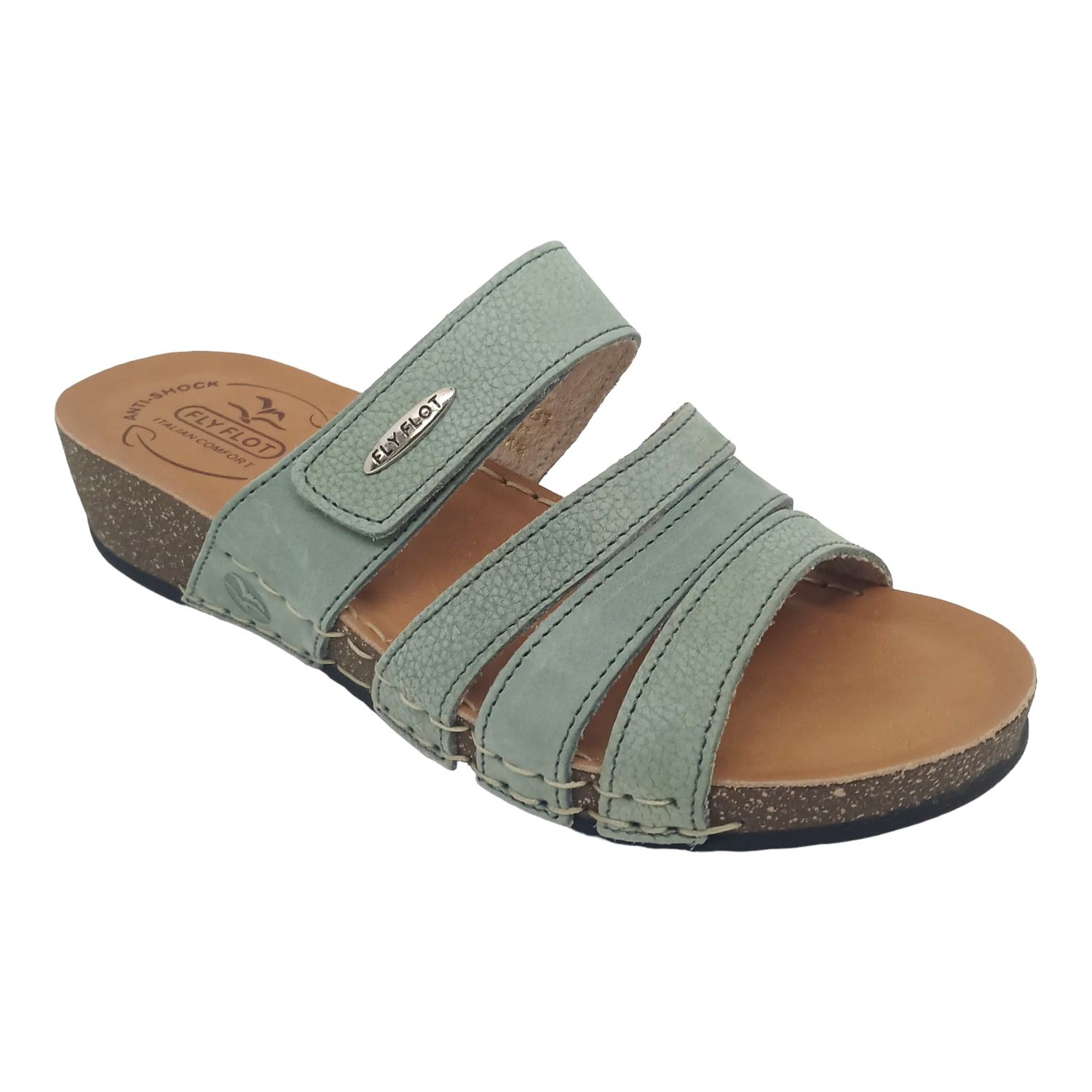 Fly Flot | Lw  Self Fastening Multi-Strap Mule | Mint, Size: 36