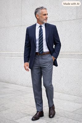 Carlo Galucci | Avery Trouser CT318 | Flat Front Half Lined | Grey