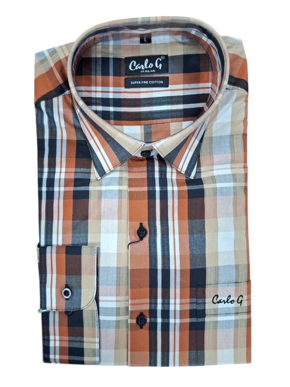 Carlo Galucci | Long Sleeve NBD Shirt | K1343 | Rust