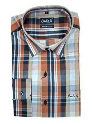 Carlo Galucci | Long Sleeve NBD Shirt | K1343 | Rust