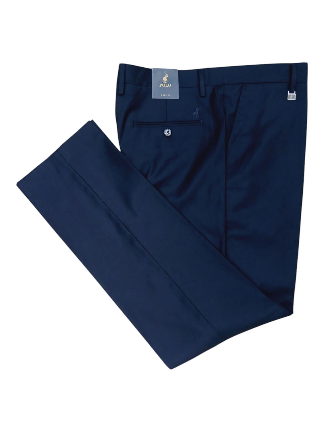 Polo - Bradley Custom Fit Trouser - Navy, Size: 32