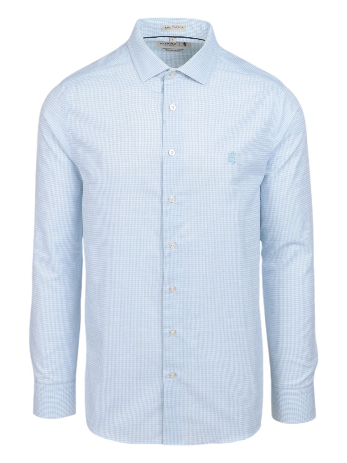 Pringle | Tailored Long Sleeve Shirt | Fisher | Blue, Size: S