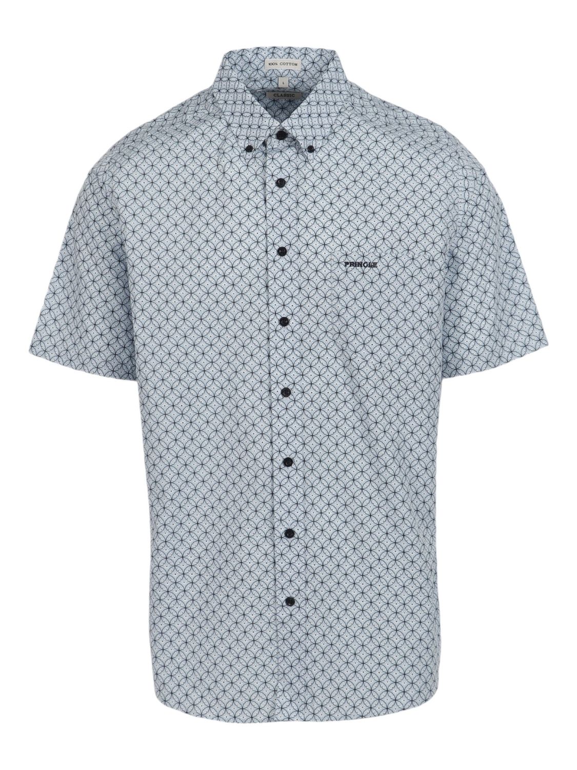 Pringle | Classic Short Sleeve Shirt | Tucker | Blue, Size: S
