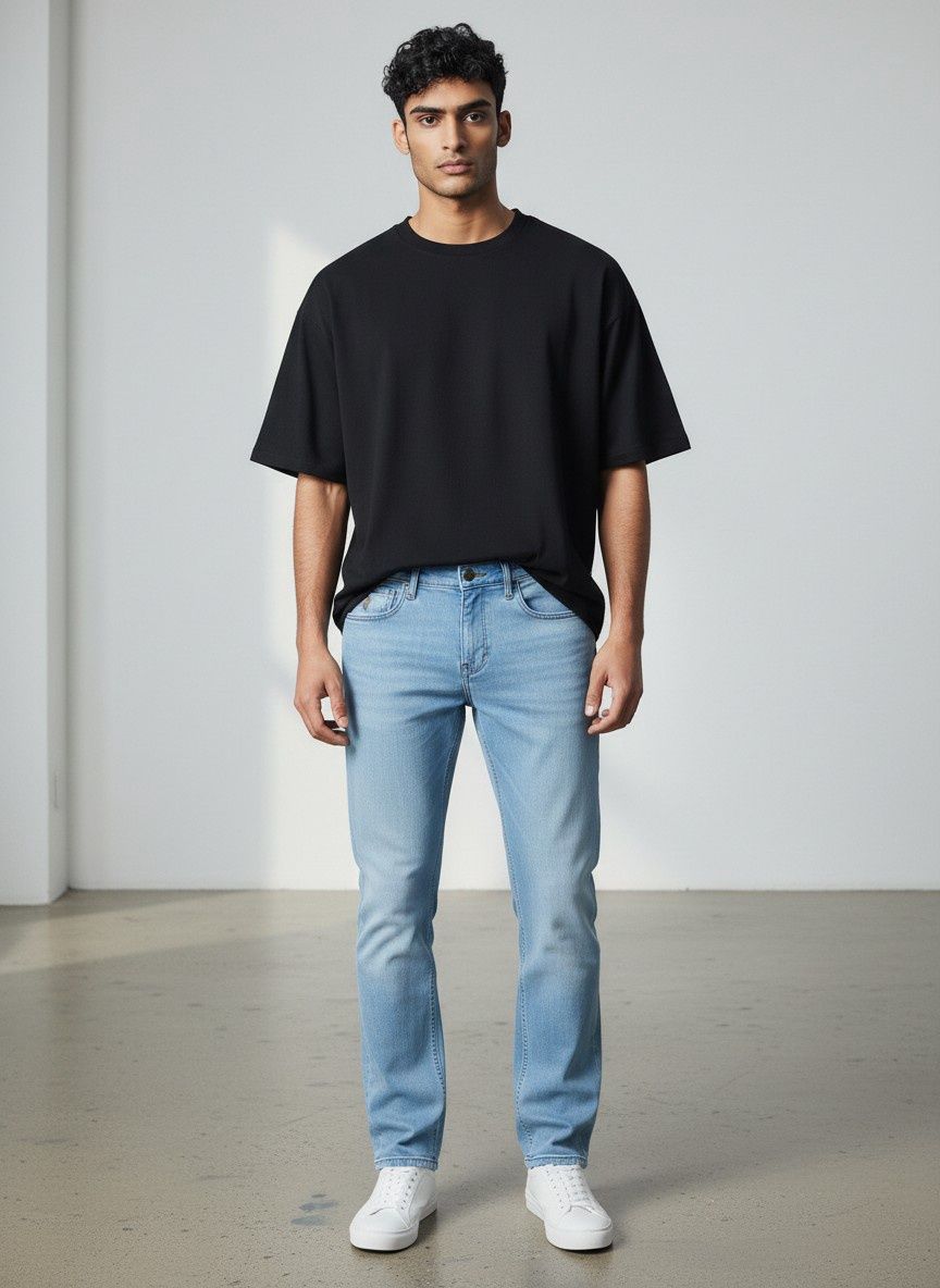 Polo | Denis Knitted Slim Leg Denim | Light Wash, Size: 30W/32L