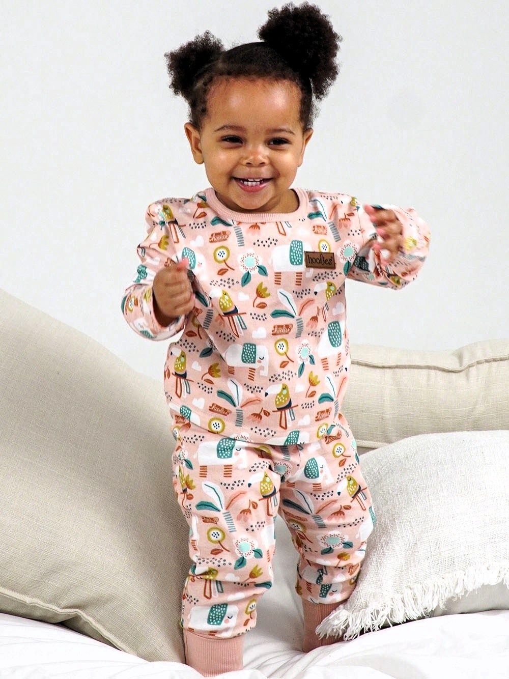 Hoolies | Winter Girls Pyjamas Set | Peach Set