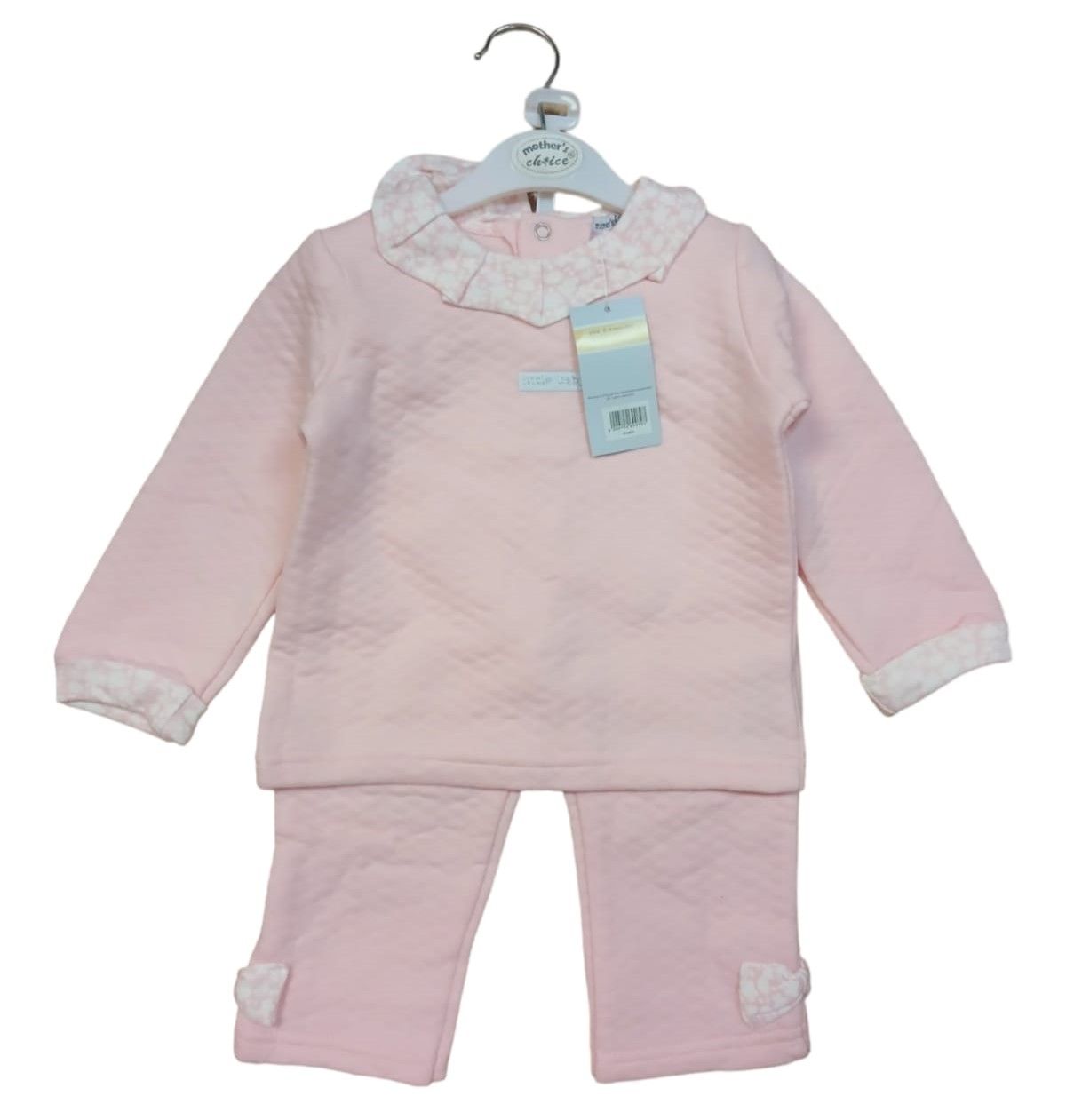 Mother's Choice | Girls Quilted 2 Piece Set | Pink, Size: 0-3 months