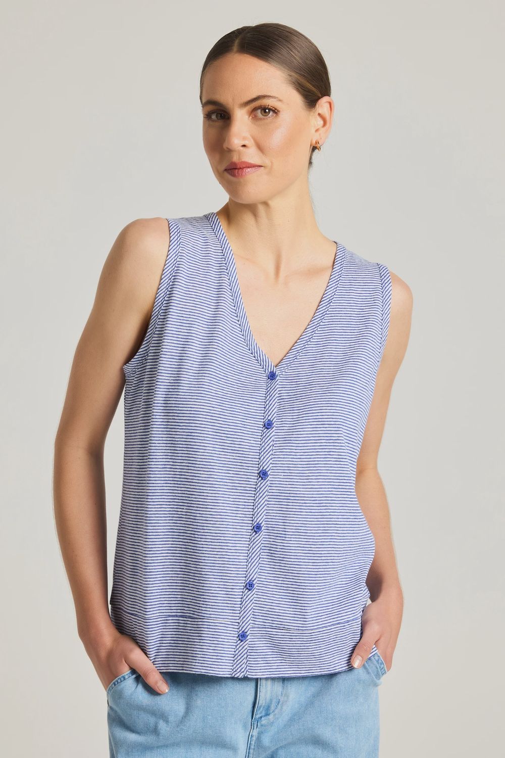 Yarra Trail | Dahlia Tank | Imperial Stripe, Size: S