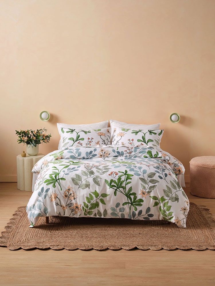 Linen House | Sylvie Duvet Cover Set | White, Size: Queen - 230x200