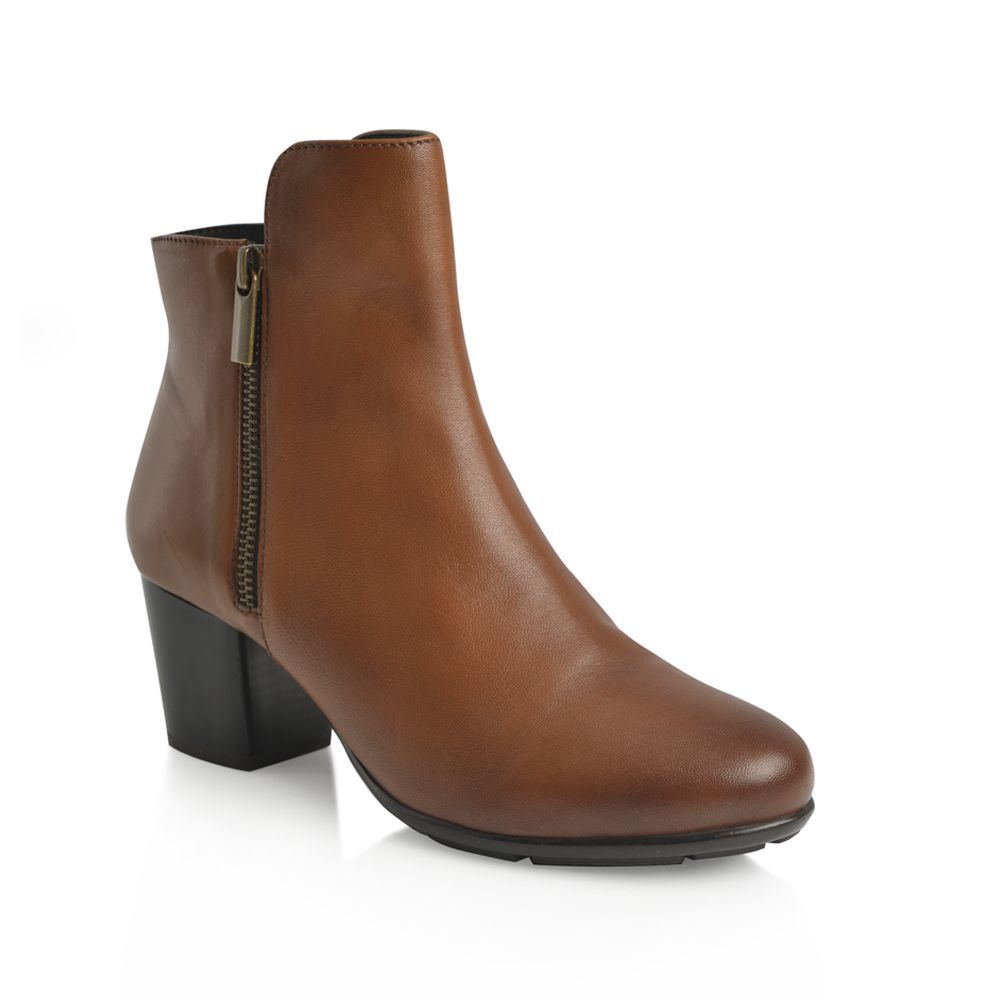 Green Cross | Mh Double Zip Ankle Boot | Tan, Size: 4