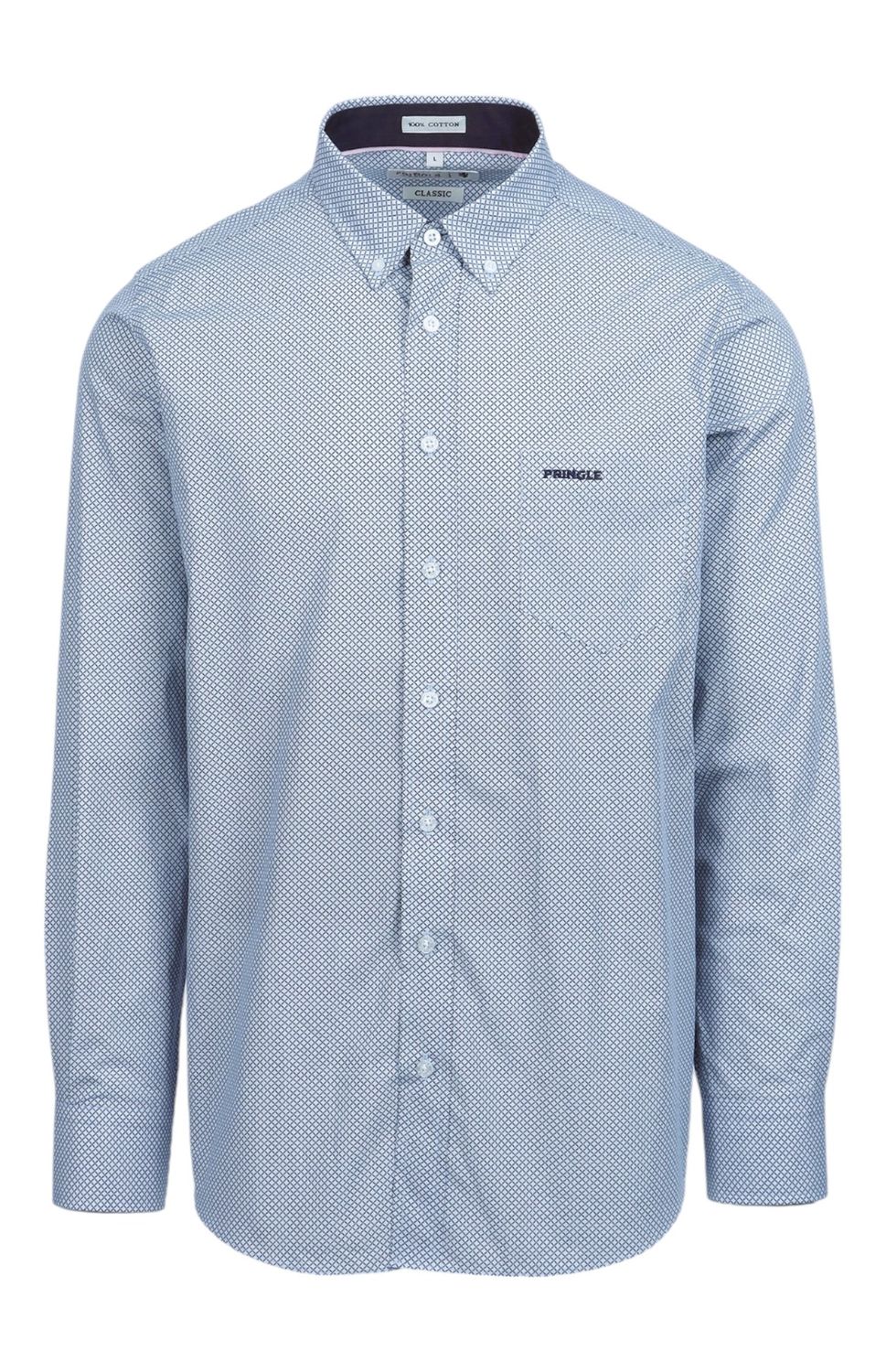 Pringle | Classic Long Sleeve Shirt | Johnathan | Blue, Size: S