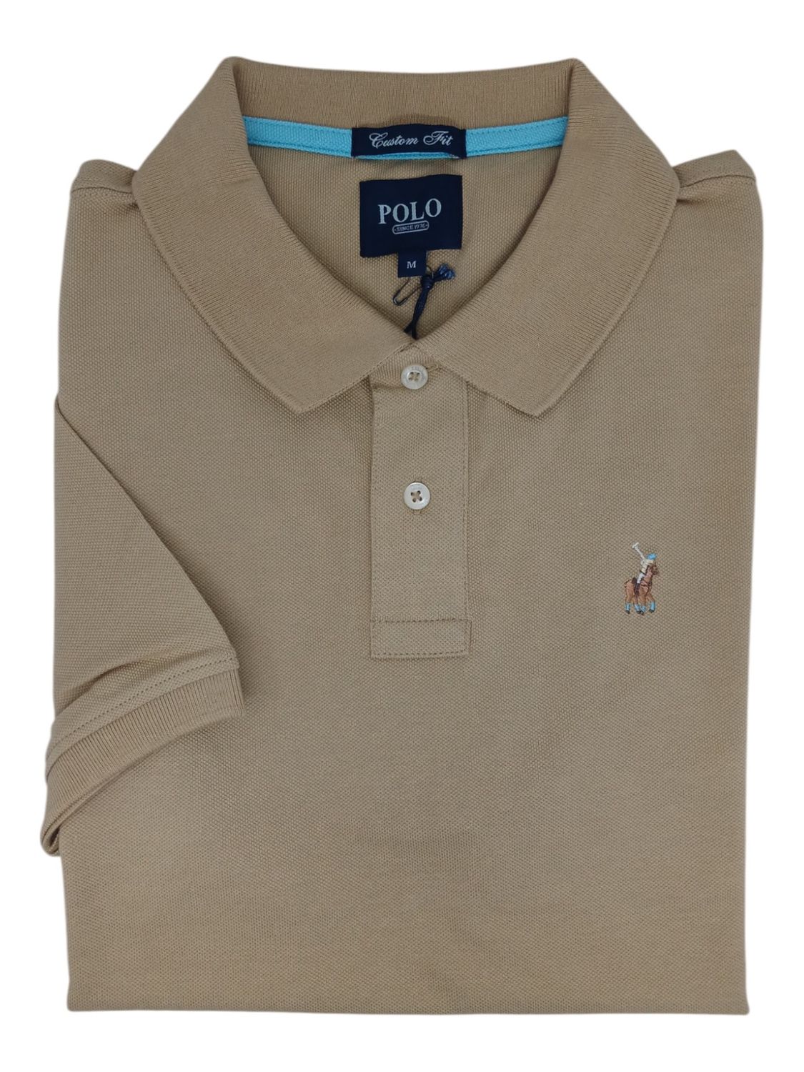 Polo | Carter Short Sleeve Pique Golfer | Beige, Size: 3XL