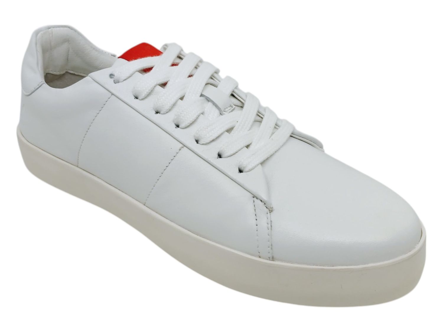Hush Puppies | Grethe Leather Sneakers | White, Size: 4