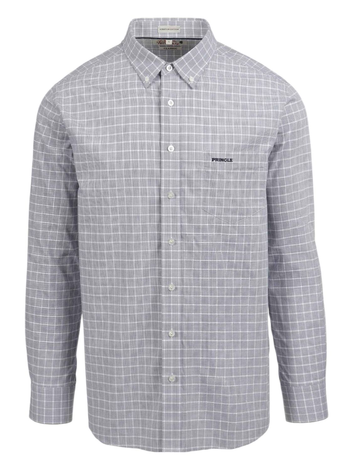Pringle | Classic Long Sleeve Easy Care Shirt | Gabe | Navy, Size: M