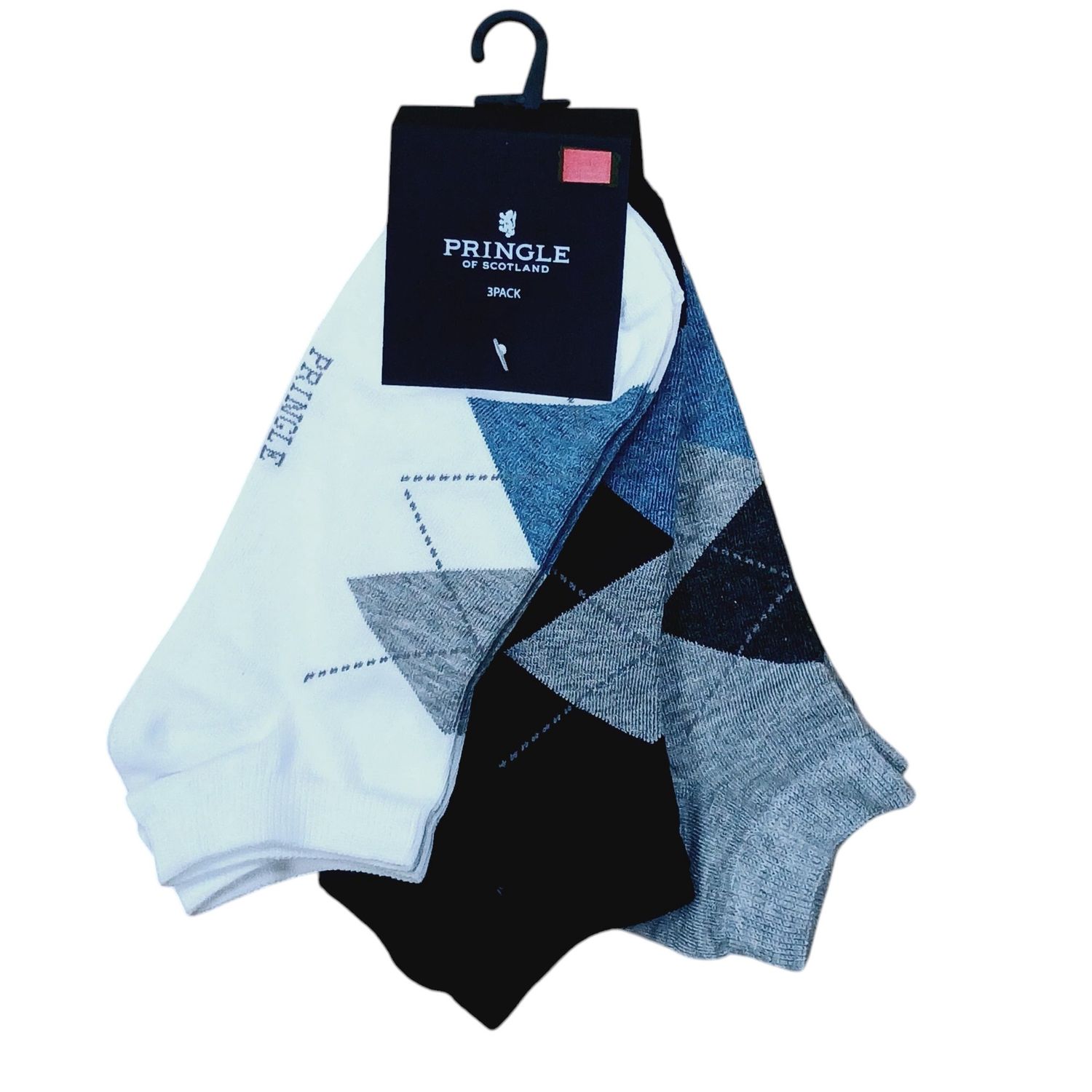 Pringle | Mickey Argyle 3pack Ankle Socks | Multi, Size: S-M
