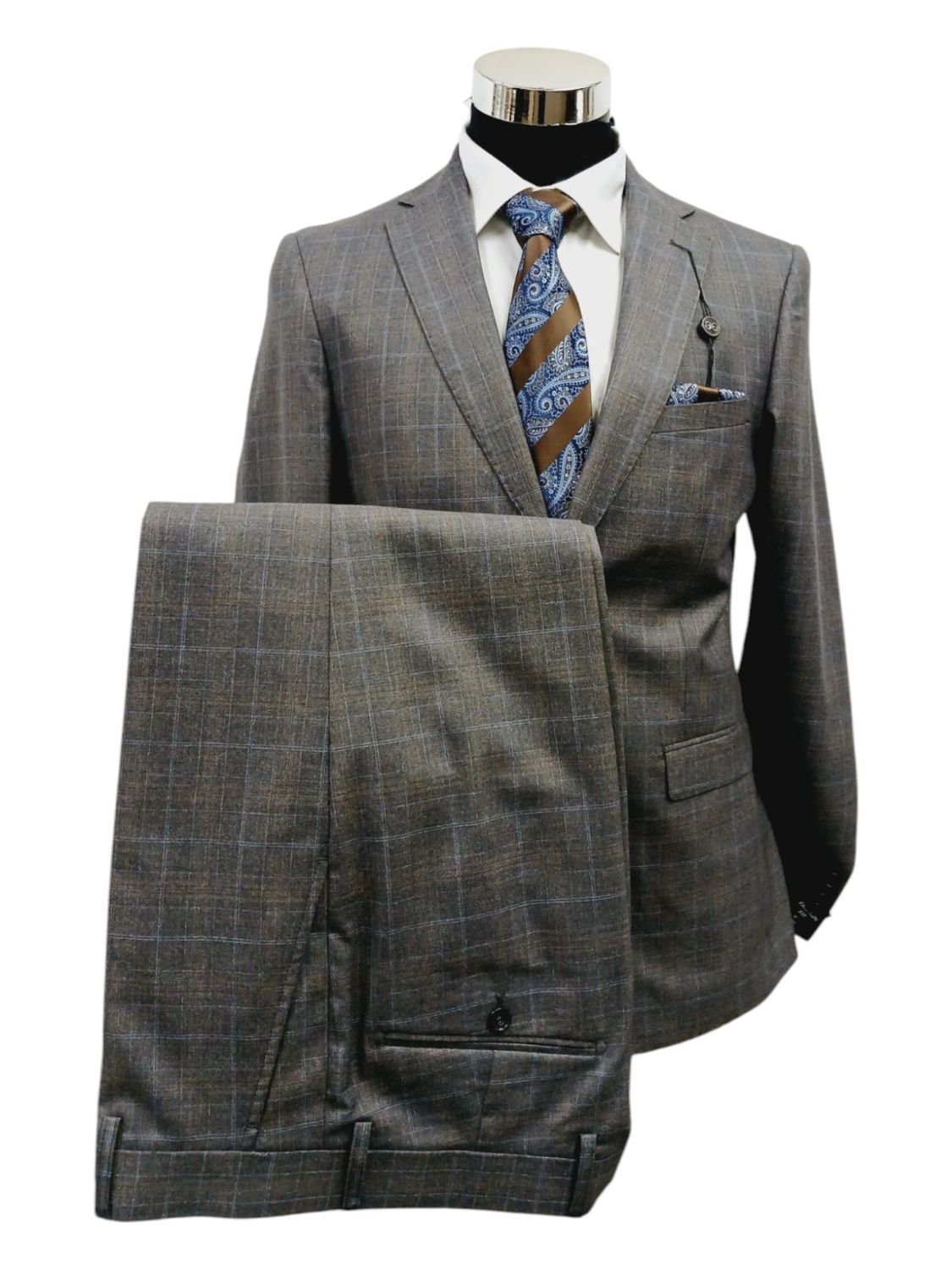Carlo Galucci | Averado Regular 2Pc 2Btn Suit | Hazel, Size: 36