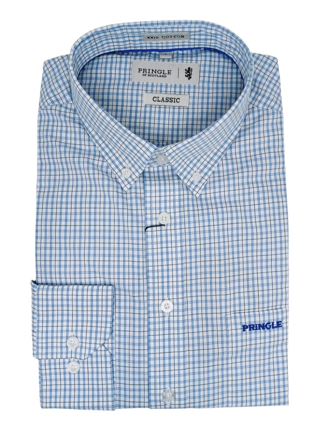 Pringle | Classic Long Sleeve Shirt | Dennis | Multi, Size: S