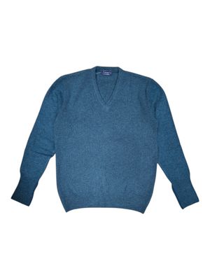 Grant | Lambswool V-Neck Jersey | Glaze