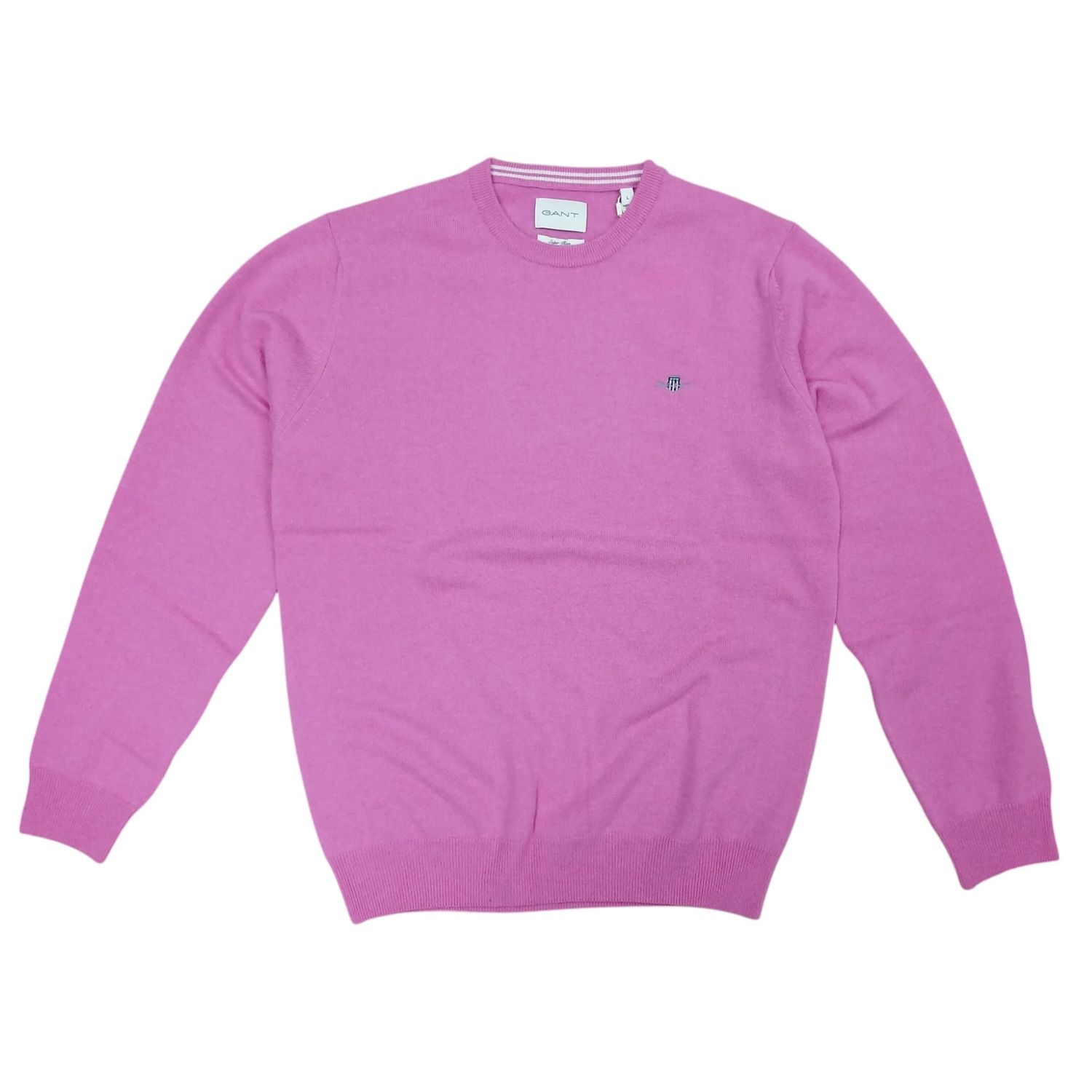 Gant | Super Fine Lambswool Crew Sweater | Candy Pink, Size: XL
