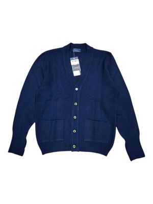 Grant | Plain Lambswool Cardigan | Navy