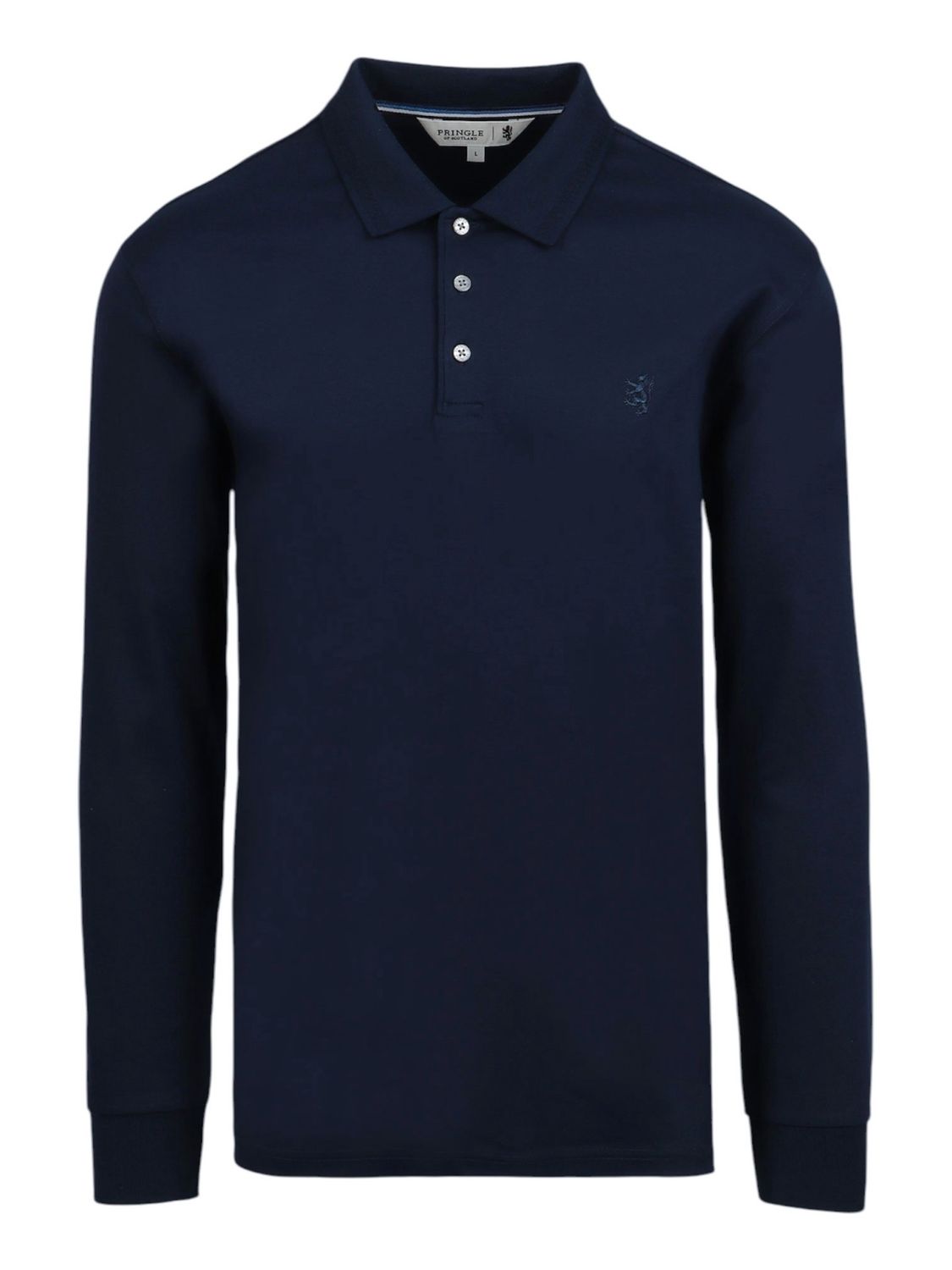 Pringle - Donald Long Sleeve Golfer - Navy, Size: S