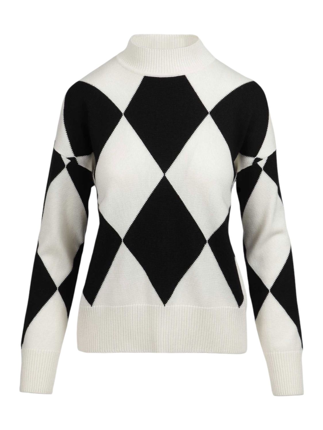 Pringle | Nora Merino Wool Jersey | Black &amp; White, Size: M
