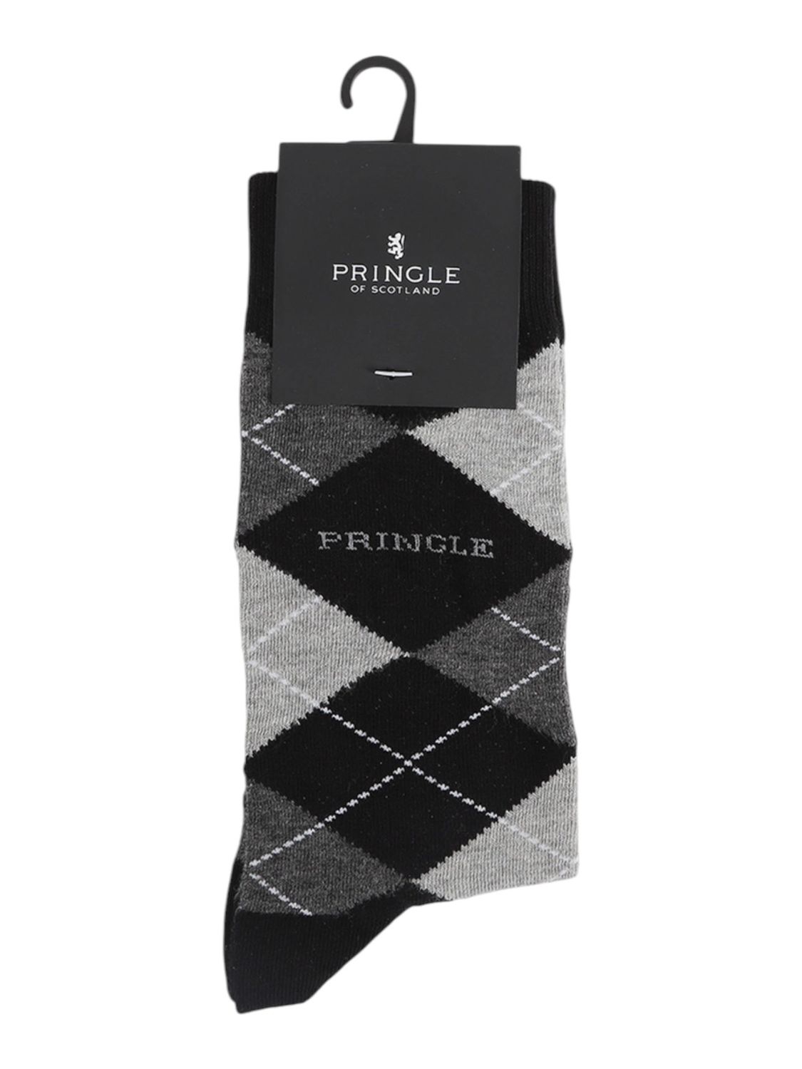 Pringle | Core Argyle Socks | Black, Size: L-XL