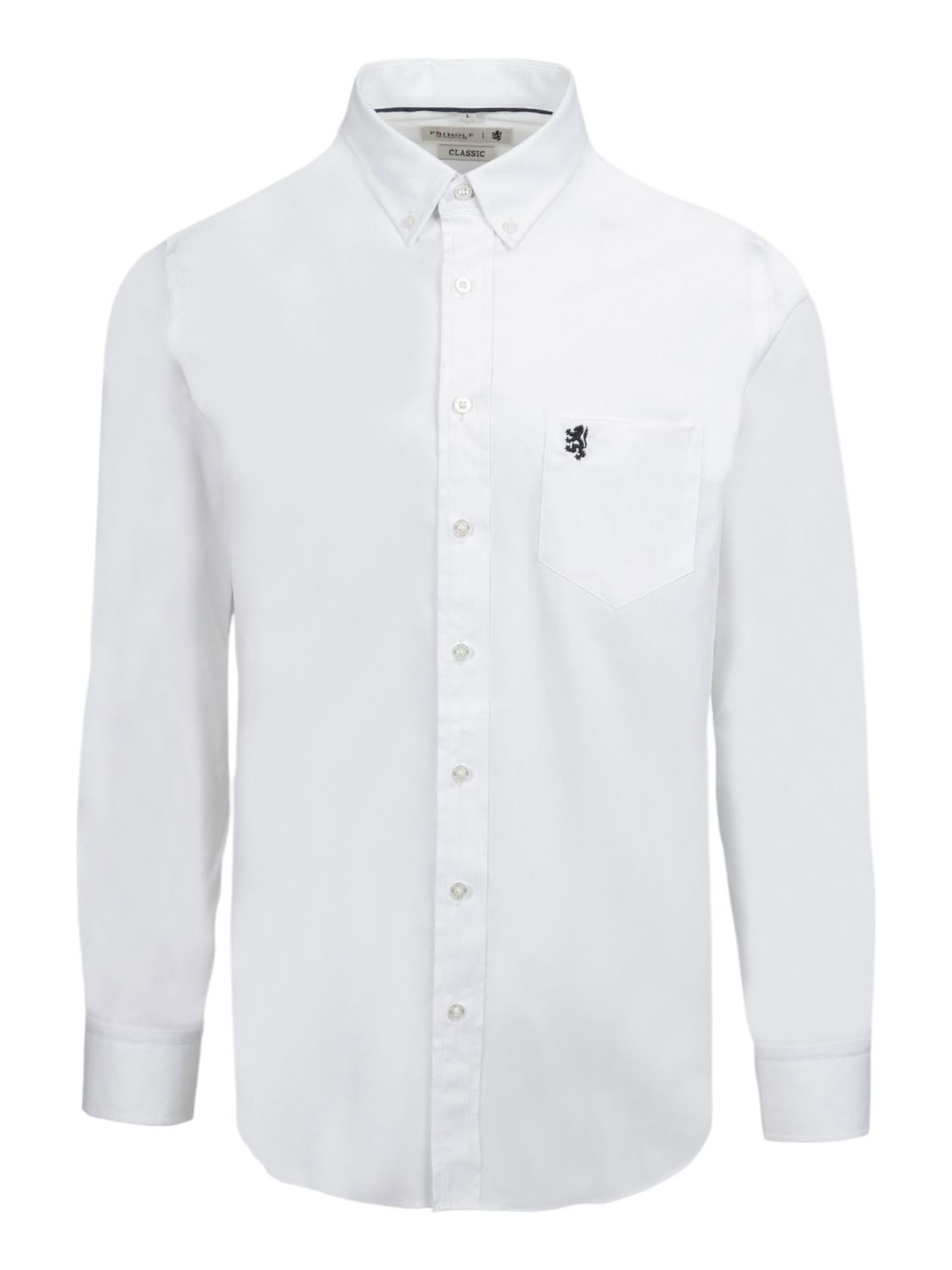 Pringle | Classic Stretch Long Sleeve Shirt | Jacob | White, Size: M