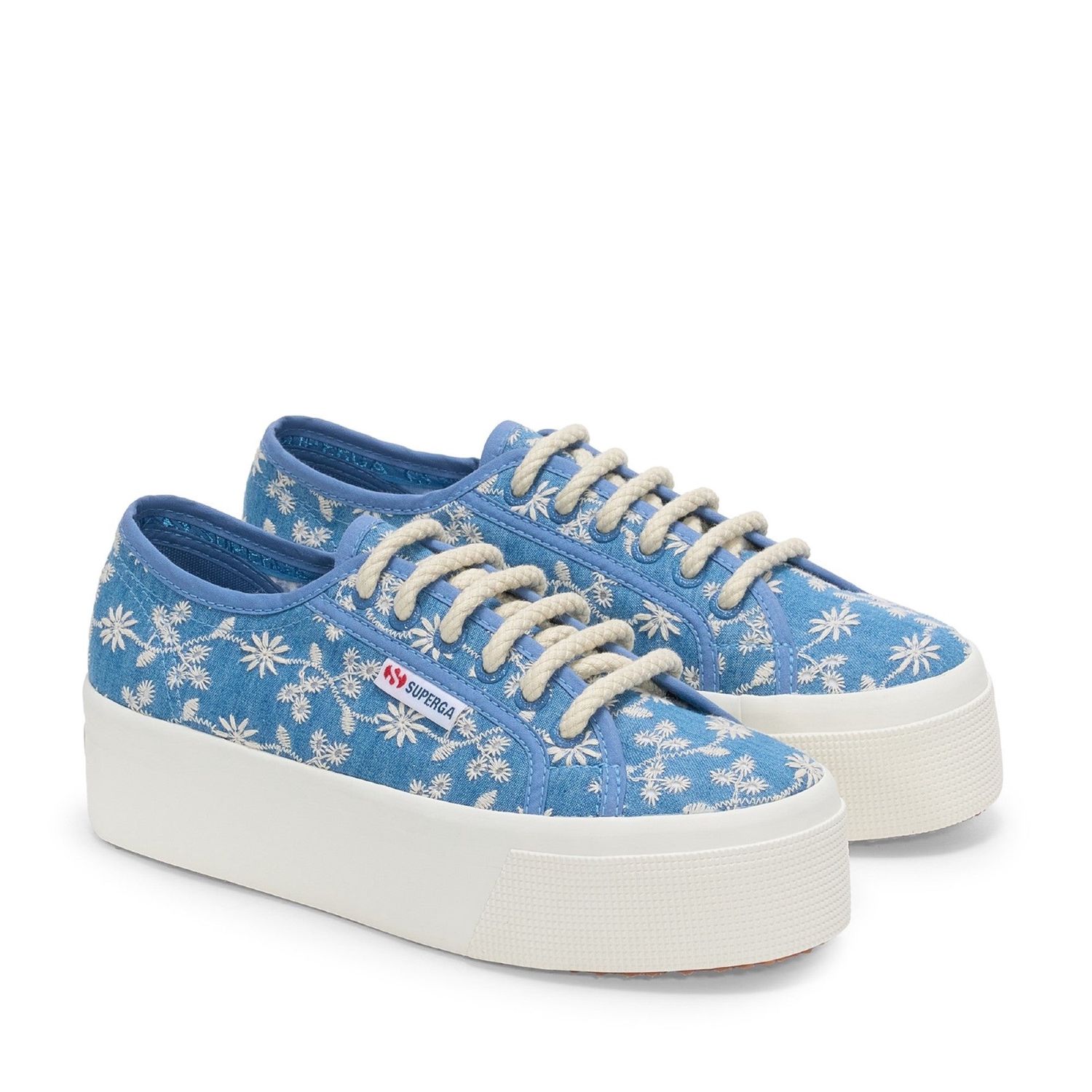 Superga | Sangallo Sneakers | Blue Indaco Avorio, Size: 5