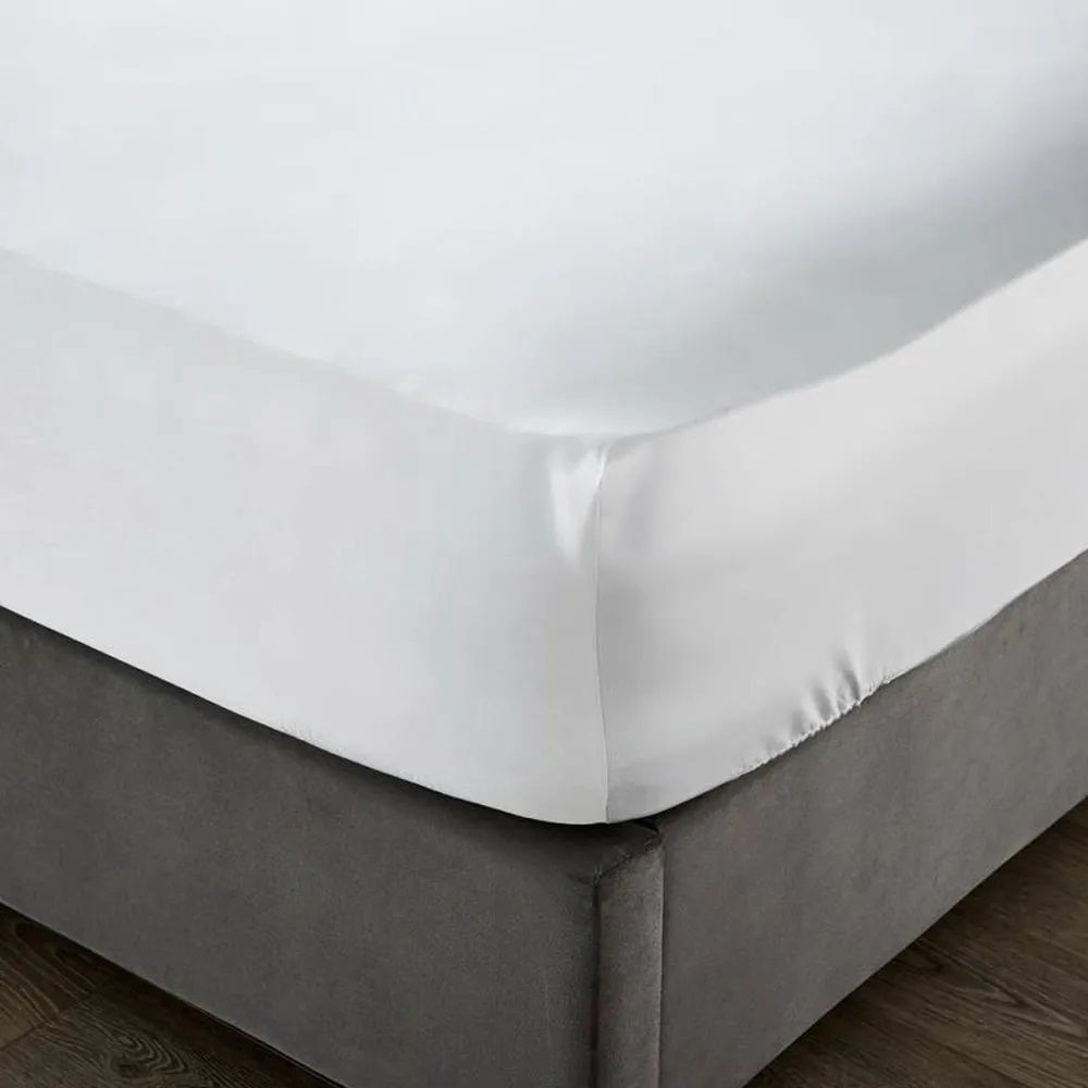 Dreyer Linen | 200 Thread Count Fitted Sheet | White
