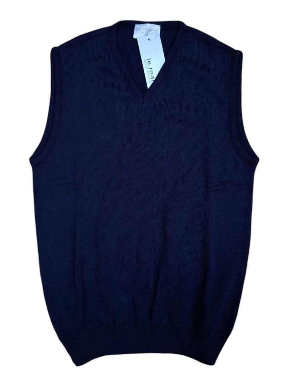 Le Mans | Knitted Sleeveless Pullover | Navy