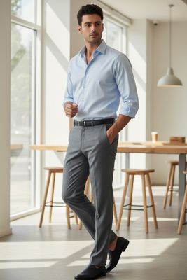 Polo | Bradley Custom Fit Trouser  | Charcoal