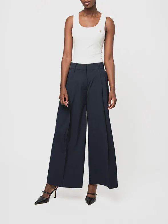 Polo | WMN Cara Wide Leg Suit Pants  | Navy, Size: 30